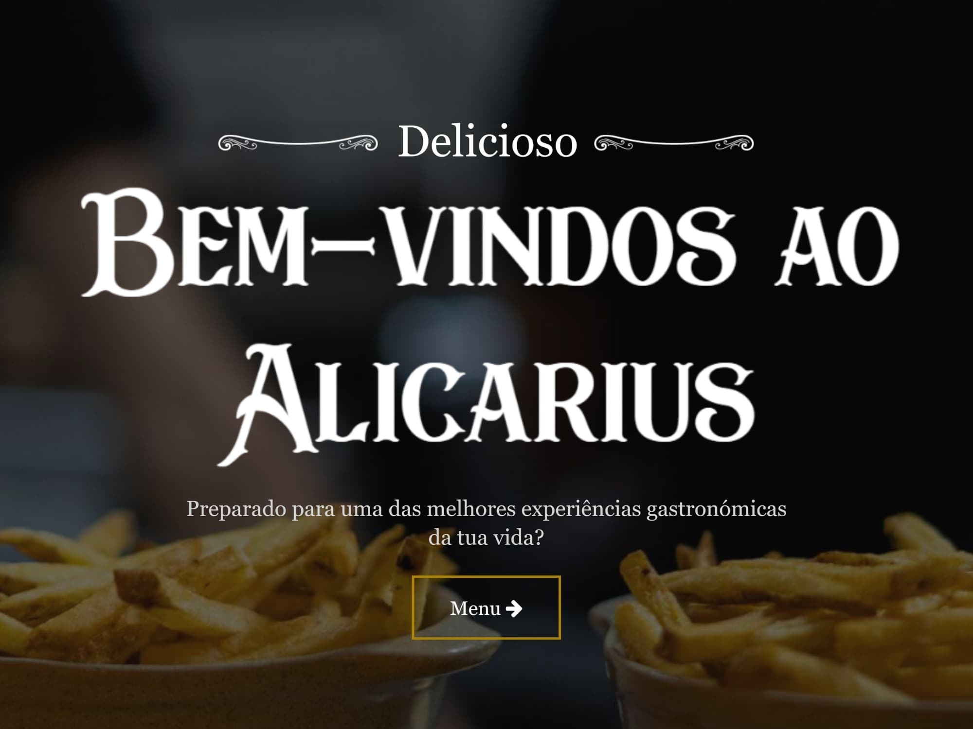 Alicarius, website à medida para o restaurante