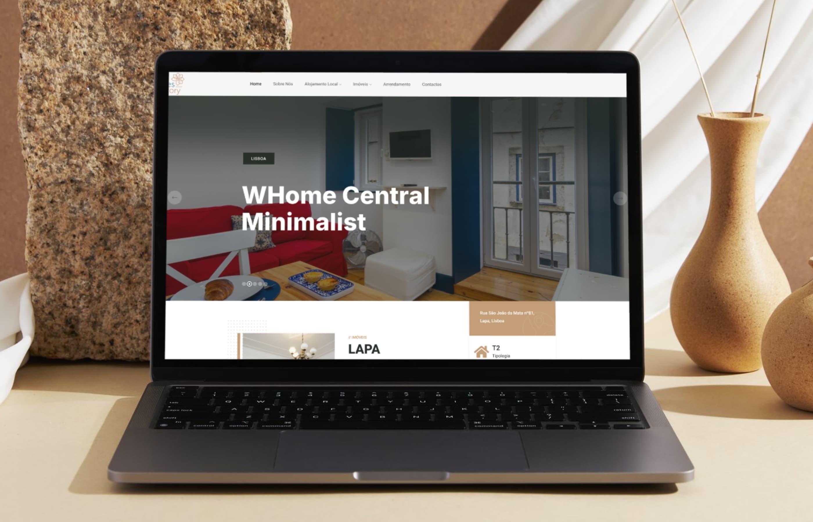 Pieces of History, vista do site institucional em desktop