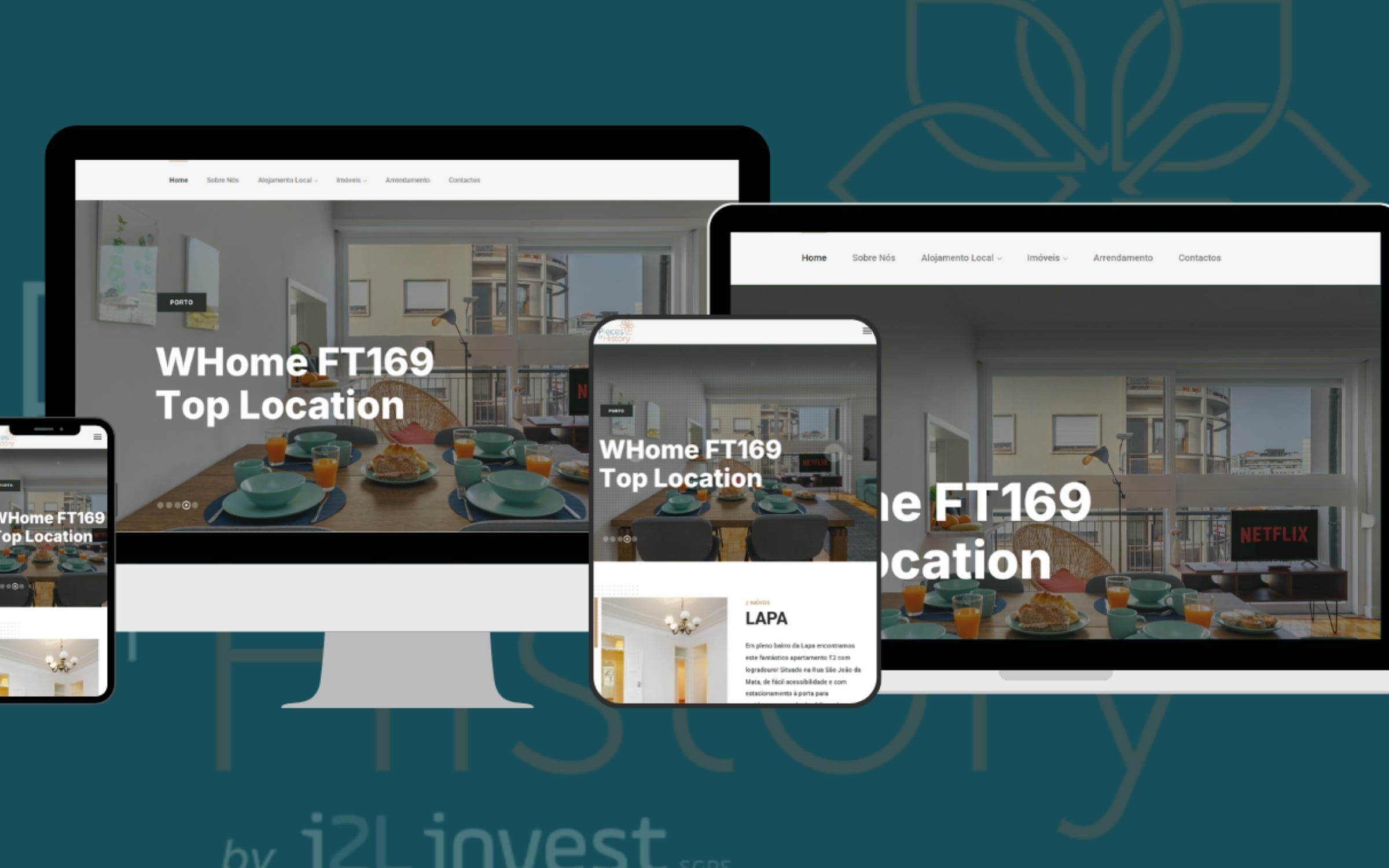 Pieces of History, institutional real estate website, Portugal 2023